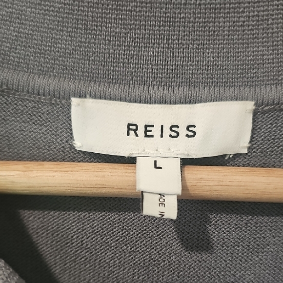 Reiss Textured Gray Polo Shirt - Picture 2 of 9